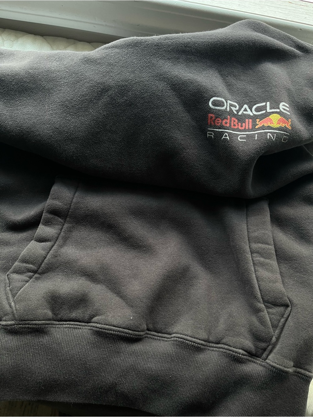 Hollister Black Hooded Sweatshirt soft ORACLE racing redbull xs men boys youth - Picture 4 of 5